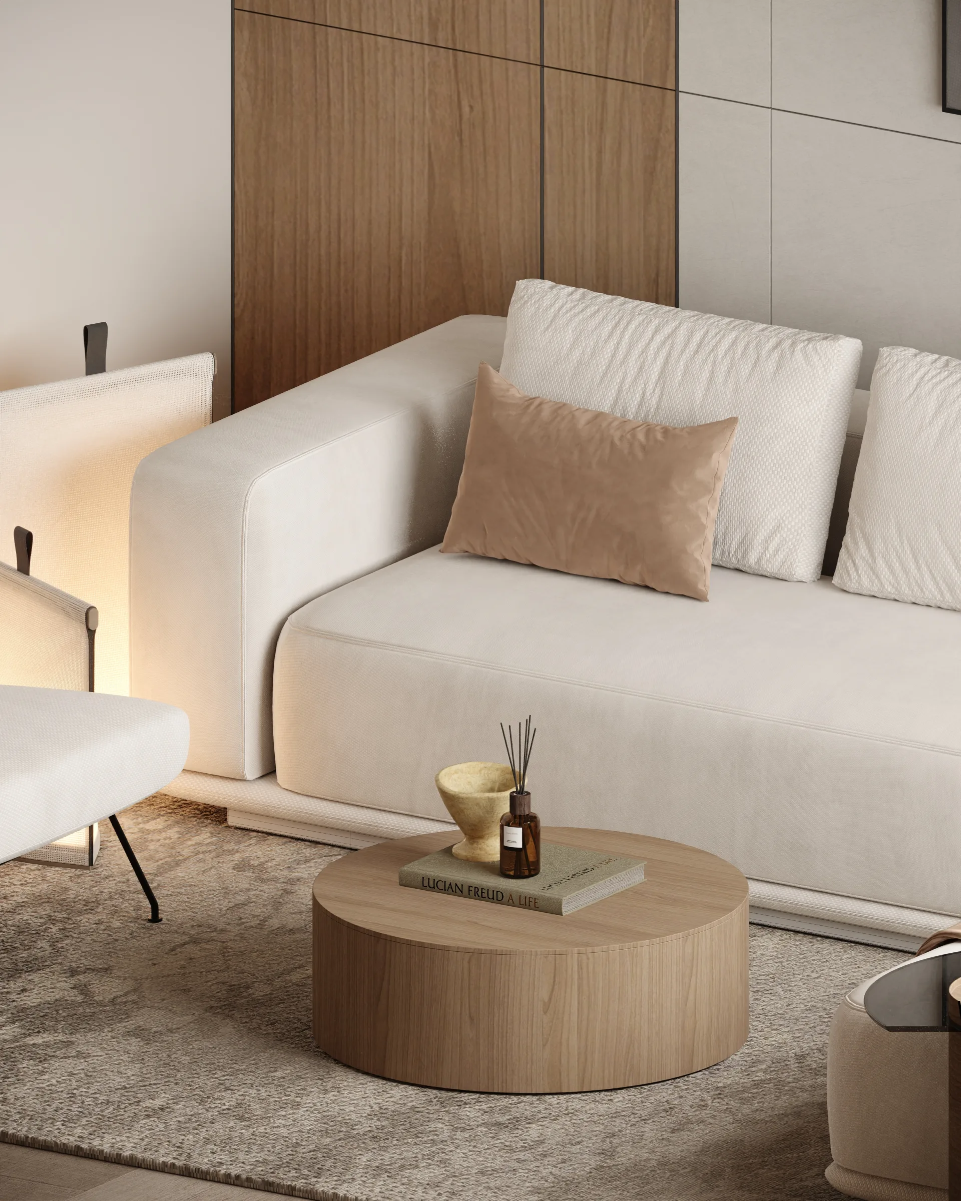 Close detail of crafted materials in an EMENT furniture piece
